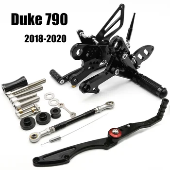 Quick Shifter Rearset For Duke790 Duke 790 2018 2019 2020 CNC performansi aluminij Adjustable Motorcycle Footpeg Footrest Foot Pedal Pegs