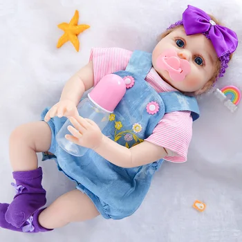 Reborn Baby Dolls Girl 55cm Full Body Silicone Realno Newborn Bebe Dolls with Clothes and Toy Accessories Gift for Kids
