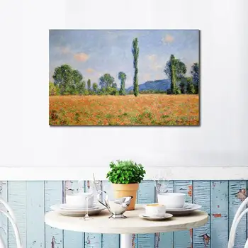 Ručno oslikana ulje na Platnu Claude Monet Platnu umjetnost Polju maka u Живерни II kvalitetan doma dekor