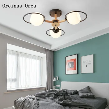 Skandinavski moderan, jednostavan zelena stropna svjetiljka dnevni boravak blagovaonica spavaća soba kreativni LED iron stropna svjetiljka