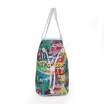 Torba ženska torba nova 2021 velika prostrana torba ženska torba na rame modni tisak grafiti ženska torba za shopping bag