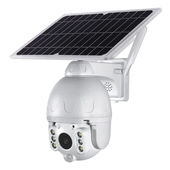 Tuya App Motion detection obostrano 2mp HD Security WIFI Skladište 4X Zoom Vanjska Kamera za video nadzor 8W Solarni Panel Solarni PTZ Camer