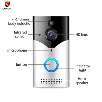 Tuya Smart Life Wireless Smart Ring Doorbell Interfon, Kamera 1080p WiFi Smart Doorbell