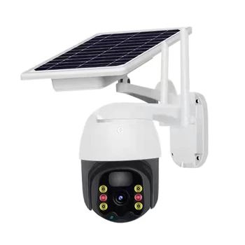 Vanjska Bežična Kamera za sigurnost S Solarnih Panela na 1080P WiFi 350° Kut Gledanja Infracrveno Noćno IP66 Vodootporan