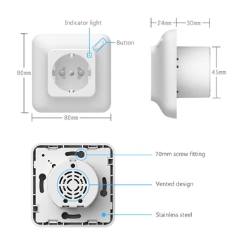 Wifi Smart wall socket EU power outlet 16a (Energy Monitoring timer Switch Voice Control Compatible Alexa Google IFTTT smart life