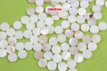 Yinfente 200pcs Shell Material Točkica Guitar parts Guitar Grifboard Side diameter 2.5 mm or 5mm Two Choose Guitar accessories