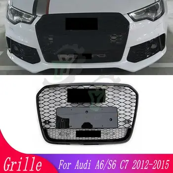 Za Audi A6/S6 C7 2012 2013 Auto oprema (za RS6 stil) Rešetka prednjeg Branika Centralna Ploča Stil Gornja Rešetka 12-15
