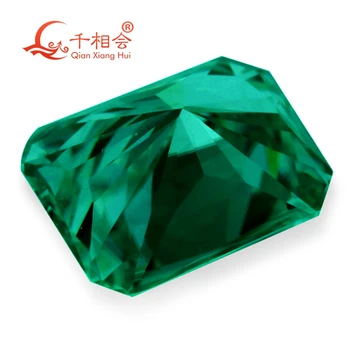 Zelena boja retangle shape radiant cut oblik Sic materijal Муассанит slobodan kamen