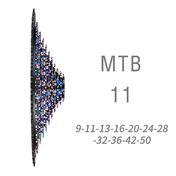 Šarene MTB 11 Brzina kazeta Ultimate ULT pro 11s 9-50T XD Kazeta Rainbow 380g ULT pro Freewheel 11v k7 Zvjezdica
