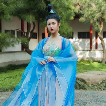 Žene vez dinastije Tang princeza odjeća petlja haljina Kineski Drevni odijelo Kraljice TV drama, Film performanse odijevanje