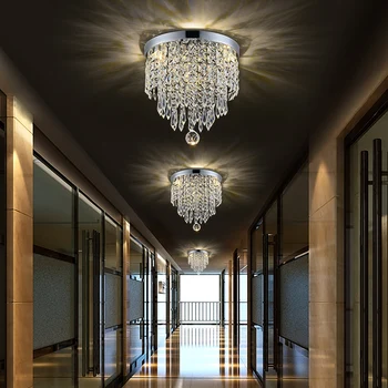 Постмодерн kristalnim lusterima kromirana svjetla luksuzna kuća spavaća soba led svjetlo toplo kupatilo predsoblje balkon stropna rasvjeta