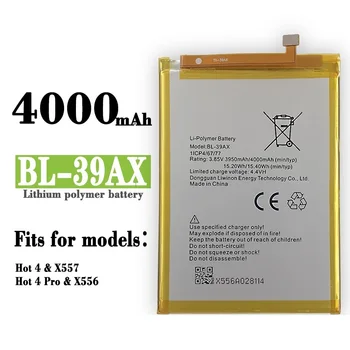 Применимый infinix X557 / X556 / HOTE4 Pro / Hot 4 BL-39AX ugrađena punjiva litij baterija za mobilni telefon